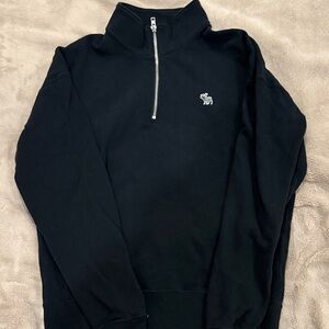 Abercrombie & Fitch Black Zip-Up Sweater